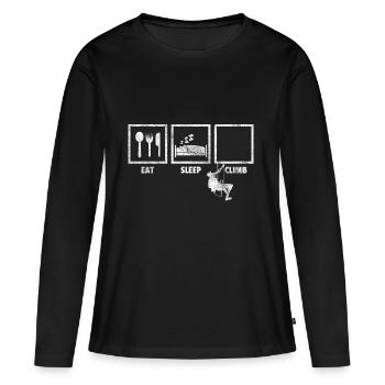 grimper grimpeur cadeau bouldering bouldering - T-shirt manches longues Premium bio Femme - noir - Devant - Julia (174cm)