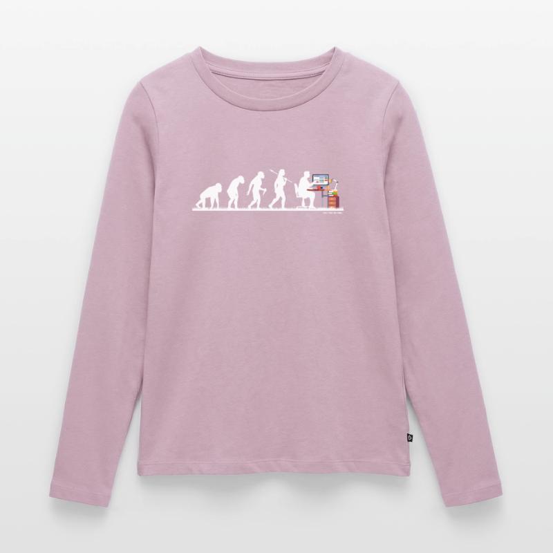 Evolution Nerd Geek Hacker Coder Programmer Women's Premium Organic Long Sleeve Shirt