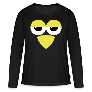 Augen mit Schnabel - Frauen Premium Bio Langarmshirt - Schwarz - Vorne - Julia (174cm)
