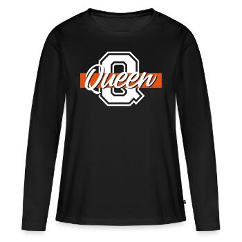 Queen Look partenaire - T-shirt manches longues Premium bio Femme - noir - Devant - Julia (174cm)
