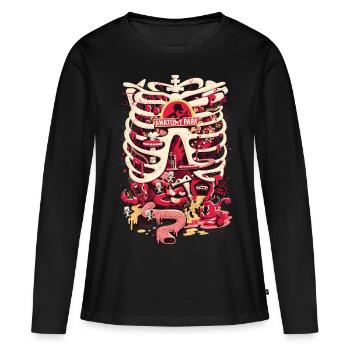 Rick Et Morty Anatomy Park - T-shirt manches longues Premium bio Femme - noir - Devant - Julia (174cm)