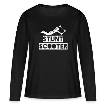 Stunt scooter street style kickboard stunt scooter - T-shirt manches longues Premium bio Femme - noir - Devant - Julia (174cm)