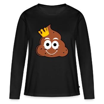 Poop - Women's Premium Organic Long Sleeve Shirt - black - Front - Julia (174cm)