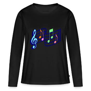 Sheet music - Women's Premium Organic Long Sleeve Shirt - black - Front - Julia (174cm)