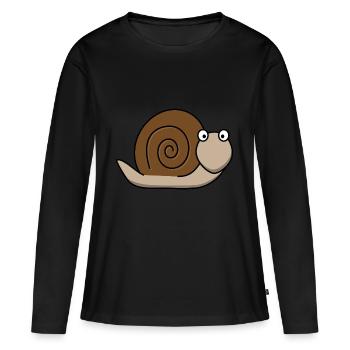 slug - Women's Premium Organic Long Sleeve Shirt - black - Front - Julia (174cm)