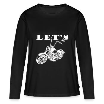 Moto Chopper - T-shirt manches longues Premium bio Femme - noir - Devant - Julia (174cm)
