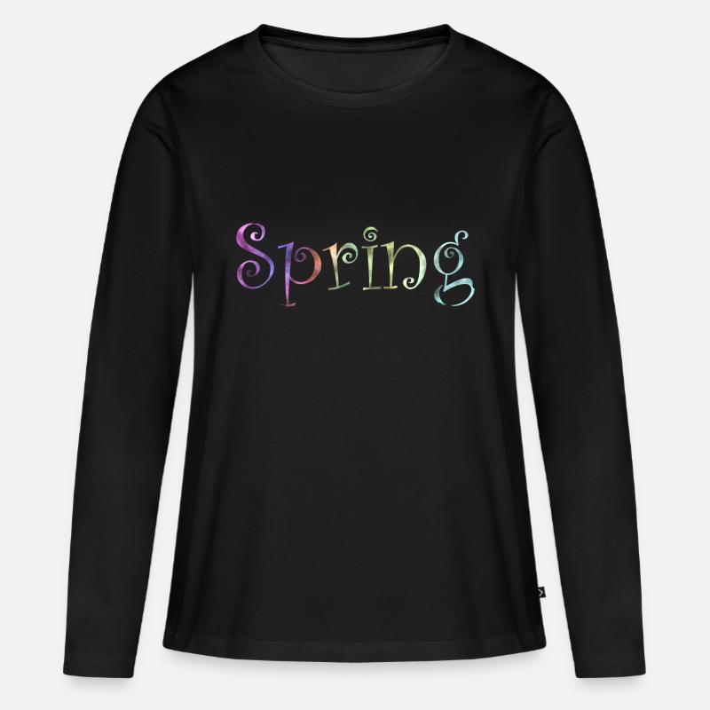 Spring Geschenk Geschenkidee - Frauen Premium Bio Langarmshirt - Schwarz