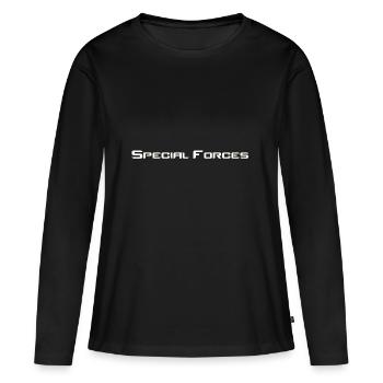 Forces spéciales - T-shirt manches longues Premium bio Femme - noir - Devant - Julia (174cm)