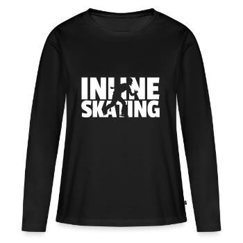 Rollerblades Roller Blades Gift Roller Blades - T-shirt manches longues Premium bio Femme - noir - Devant - Julia (174cm)
