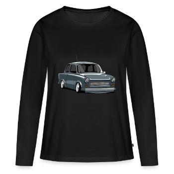 satellite - T-shirt manches longues Premium bio Femme - noir - Devant - Julia (174cm)
