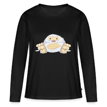 yeti - T-shirt manches longues Premium bio Femme - noir - Devant - Julia (174cm)