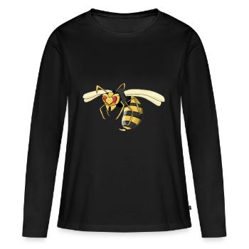 guêpe - T-shirt manches longues Premium bio Femme - noir - Devant - Julia (174cm)