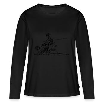 épée épée chevalier chevalier armor7 - T-shirt manches longues Premium bio Femme - noir - Devant - Julia (174cm)