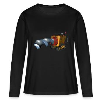 Pour la taille qui compte! - forage - T-shirt manches longues Premium bio Femme - noir - Devant - Julia (174cm)