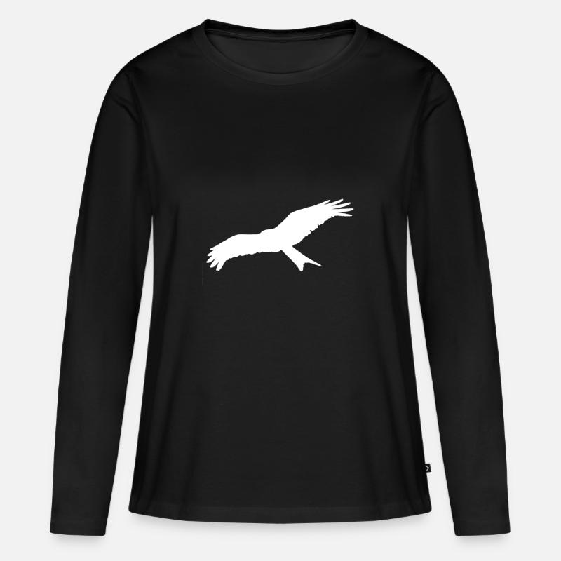 Rot-Milan - Frauen Premium Bio Langarmshirt - Schwarz