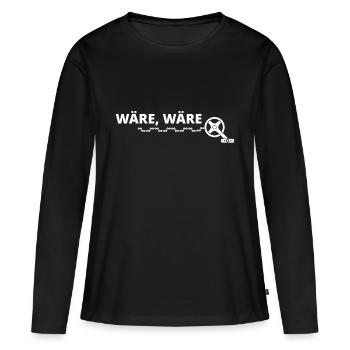 Est-ce que la chaîne de vélo dirait motard faisant du football à vélo? - T-shirt manches longues Premium bio Femme - noir - Devant - Julia (174cm)