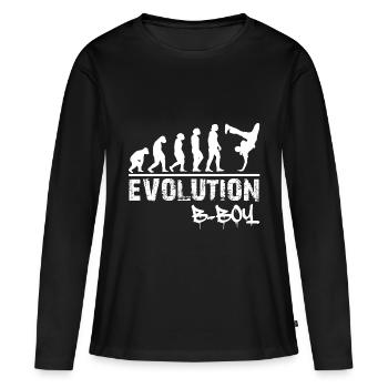 Breakdance Evolution B-Boy Breakdancer Gift - T-shirt manches longues Premium bio Femme - noir - Devant - Julia (174cm)