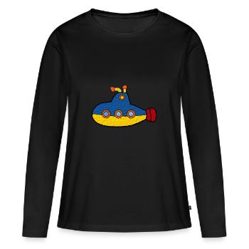sous-marin - T-shirt manches longues Premium bio Femme - noir - Devant - Julia (174cm)