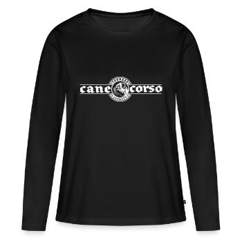 Cane corso - T-shirt manches longues Premium bio Femme - noir - Devant - Julia (174cm)