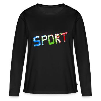 Sport - T-shirt manches longues Premium bio Femme - noir - Devant - Julia (174cm)