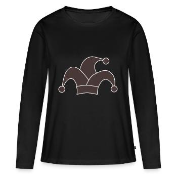 clown - Frauen Premium Bio Langarmshirt - Schwarz - Vorne - Julia (174cm)