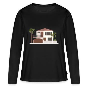 construction de maisons maison maison architecture gebaeude214 - T-shirt manches longues Premium bio Femme - noir - Devant - Julia (174cm)