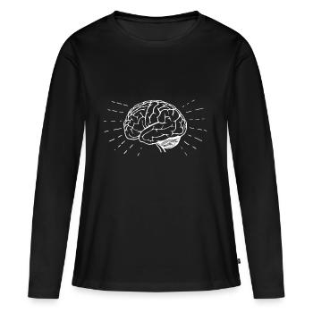 cerveau cerveau cerveau médecine cerveau idée chirurgie - T-shirt manches longues Premium bio Femme - noir - Devant - Julia (174cm)