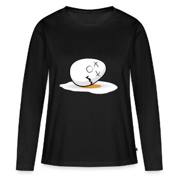 Happy Easter easter egg - Women's Premium Organic Long Sleeve Shirt - black - Front - Julia (174cm)
