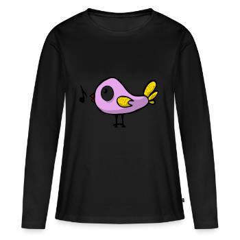 bird oiseau voegel animal animaux7 - T-shirt manches longues Premium bio Femme - noir - Devant - Julia (174cm)
