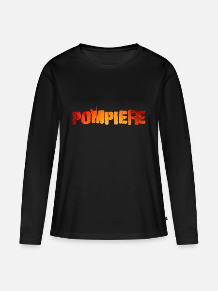 Pompiere - Frauen Premium Bio Langarmshirt - Schwarz
