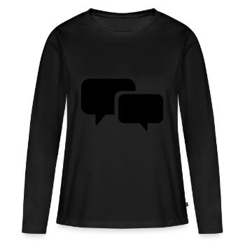ballon - T-shirt manches longues Premium bio Femme - noir - Devant - Julia (174cm)