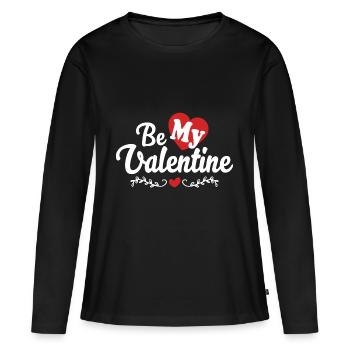 Be My Valentine Valentinstag Geschenk - T-shirt manches longues Premium bio Femme - noir - Devant - Julia (174cm)