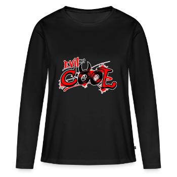 drôle disant pour hommes et femmes - Krampus GAG - T-shirt manches longues Premium bio Femme - noir - Devant - Julia (174cm)