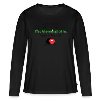 Table tennis sports fan - Women's Premium Organic Long Sleeve Shirt - black - Front - Julia (174cm)