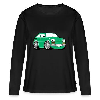 voiture de course vert dessin animé enfant en bas âge classique - T-shirt manches longues Premium bio Femme - noir - Devant - Julia (174cm)