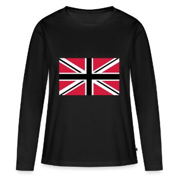 Union Jack | black-white-red | Flag flag - Women's Premium Organic Long Sleeve Shirt - black - Front - Julia (174cm)