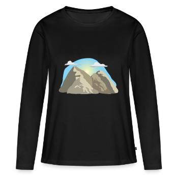 échelle d'escalade vélo échelle montée montagne s - T-shirt manches longues Premium bio Femme - noir - Devant - Julia (174cm)