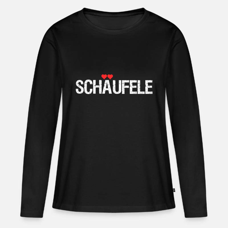 Schäufele - Frauen Premium Bio Langarmshirt - Schwarz