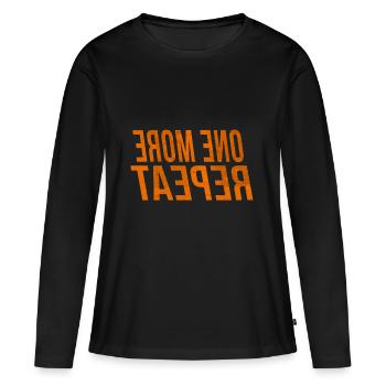 Encore une répétition - miroir de formation - T-shirt manches longues Premium bio Femme - noir - Devant - Julia (174cm)