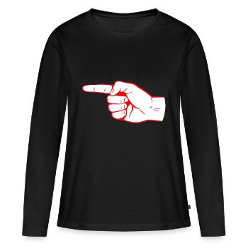index - T-shirt manches longues Premium bio Femme - noir - Devant - Julia (174cm)