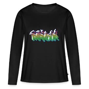 Parkour Freerunning Traceur - Women's Premium Organic Long Sleeve Shirt - black - Front - Julia (174cm)