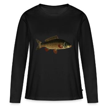 carpe de poissons - T-shirt manches longues Premium bio Femme - noir - Devant - Julia (174cm)