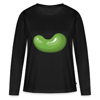 haricots légume légumes de haricots de vegetables18 - T-shirt manches longues Premium bio Femme - noir - Devant - Julia (174cm)