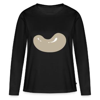 haricots légume légumes de haricots de vegetables12 - T-shirt manches longues Premium bio Femme - noir - Devant - Julia (174cm)