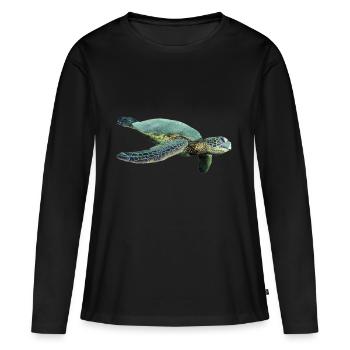 turtle schildkroete tiere animals6 - Frauen Premium Bio Langarmshirt - Schwarz - Vorne - Julia (174cm)
