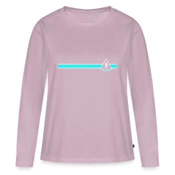 squash - T-shirt manches longues Premium bio Femme - rose poudré - Devant - Julia (174cm)