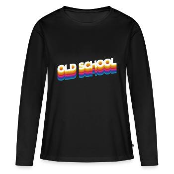 Old school - Frauen Premium Bio Langarmshirt - Schwarz - Vorne - Julia (174cm)