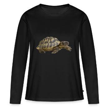 turtle schildkroete tiere animals9 - Frauen Premium Bio Langarmshirt - Schwarz - Vorne - Julia (174cm)