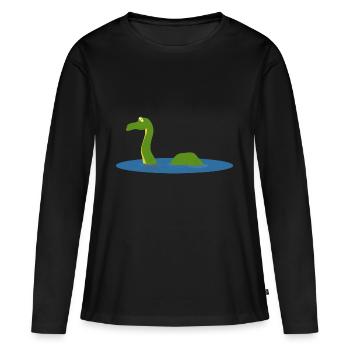 See Monster Meer - Frauen Premium Bio Langarmshirt - Schwarz - Vorne - Julia (174cm)