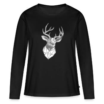Homme d'affaires de bureau de Noël Rudolf Rudolf - T-shirt manches longues Premium bio Femme - noir - Devant - Julia (174cm)